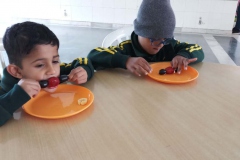 Grinch fruit kabab